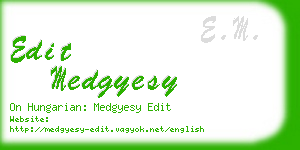 edit medgyesy business card